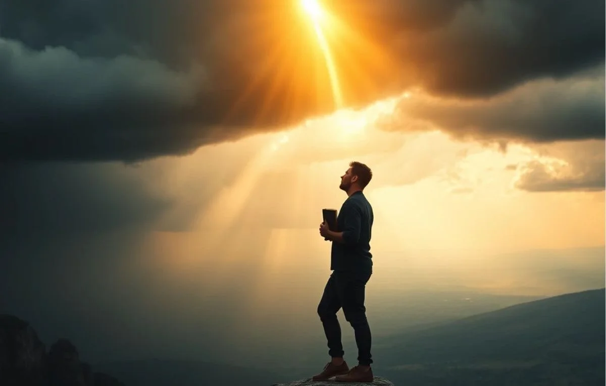 homem olhando para o seu em tempos difíceis