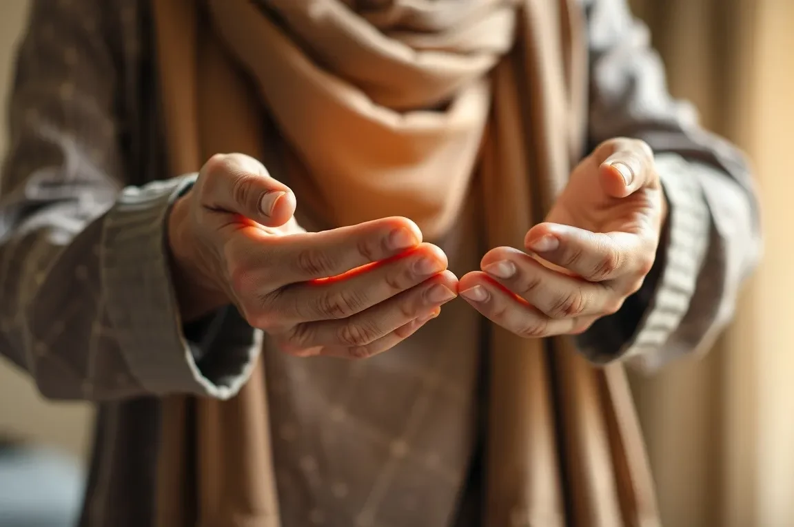 pessoa com as duas maos estendida com ajuda - simbolizando a verdadeira religião