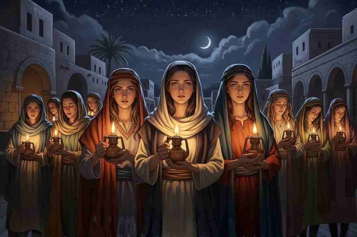 10 virgens com uma lamparina na mão - A Parábola das Dez Virgens Vivendo em Constante Vigilância Espiritual