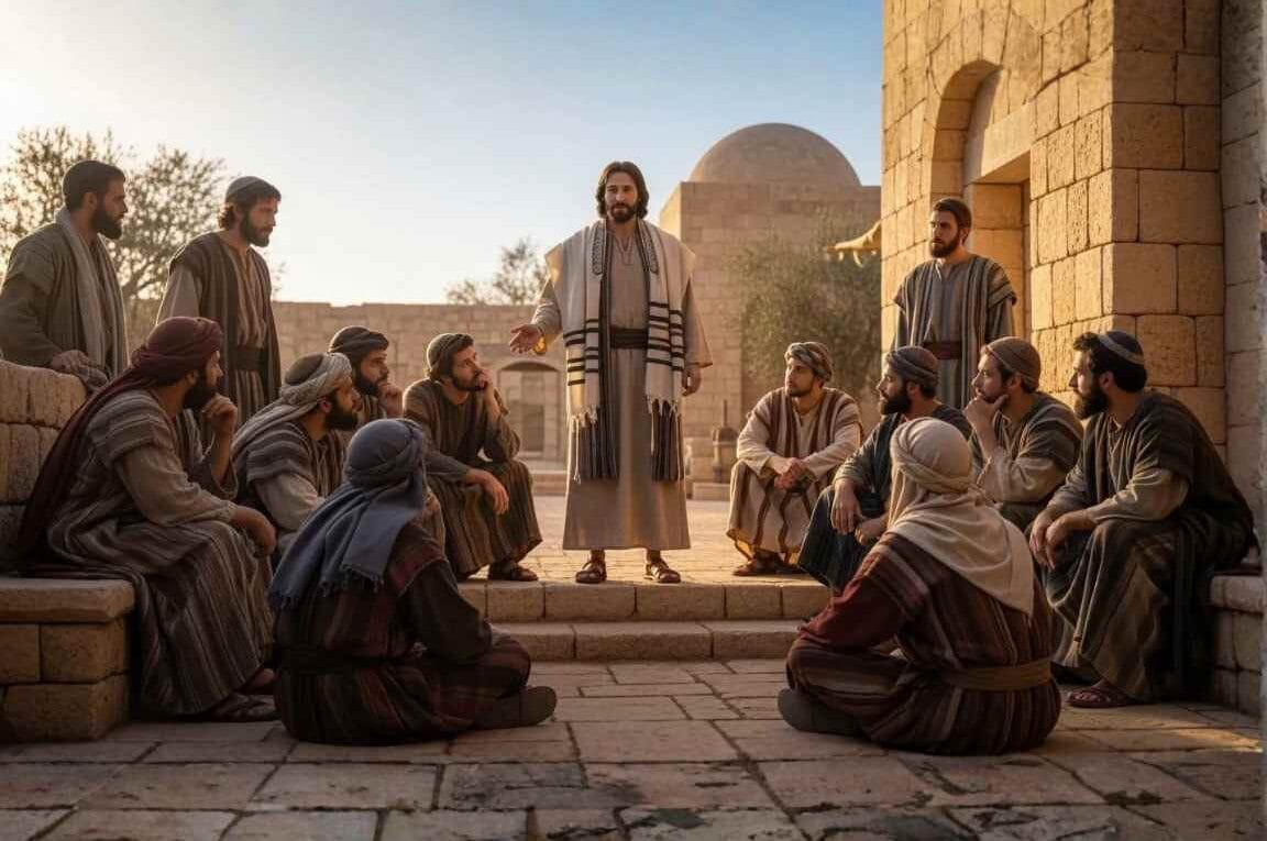 Jesus ensinando os discípulos - Mateus 20:24 – A Indignação dos Dez Discípulos e o Conflito Entre Ambição e Serviço