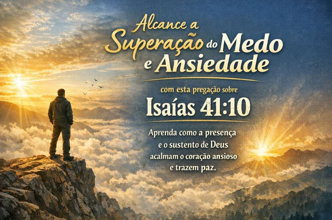 Um homem no alto de um monte olhando para o vale com nuvem - O Poder de Deus Contra o Medo e Ansiedade: Uma Exposição de Isaías 41:10