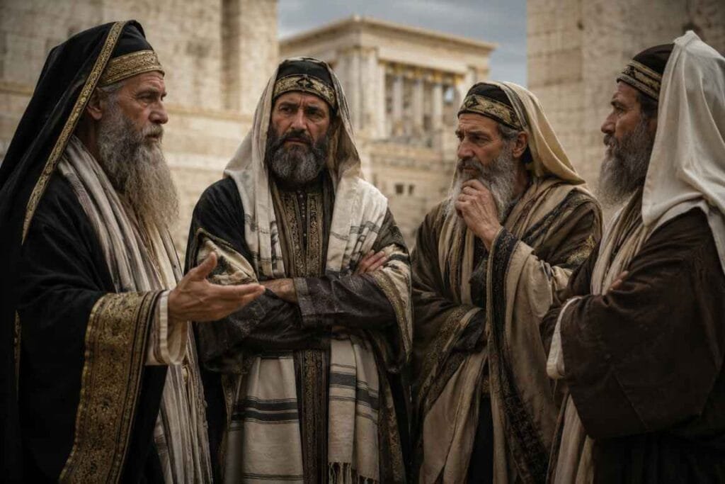 Fariseus conversando na rua - Casa Vazia e o Perigo do Moralismo Religioso