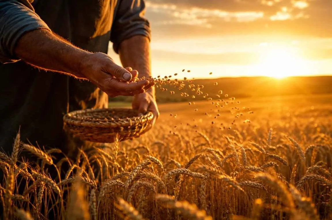 Um homem semendo em um campo de trigo - Generosidade Cristã: A Lei da Semeadura em 2 Coríntios 9